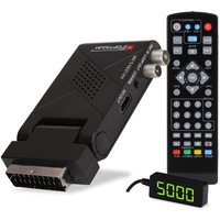 RED OPTICUM AX Lion 5 AIR DVB-T2 Receiver PVR I DVB-T2 HD-Receiver mit Aufnahmefunktion - externer IR Sensor mit LED Display - SCART/ HDMI Anschluss - USB 2.0 I 12V Netzteil ideal für Camping 2 DVB-T2 HD Receiver (WiFi, USB 2.