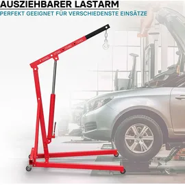 Wiltec Motorheber Stahl 830-1280 mm grau