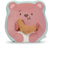NICI Kuscheltier Bär Nomo mit Croissant 35x33x12cm