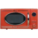 Kalorik Retro Mikrowelle, Rot, Vintage-Design, mit Grillfunktion, Digitale