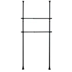 WENKO Herkules Kleiderstange für Garderobensystem schwarz 75,0 - 120,0 x 3,0 x 3,0 cm