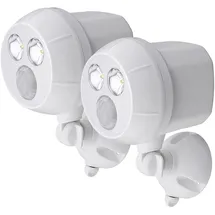 Mr Beams Mr. Beams LED-Außenstrahler mit Bewegungsmelder MB380 weiß, 2er-Pack