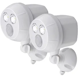 Mr Beams Mr. Beams LED-Außenstrahler mit Bewegungsmelder MB380 weiß, 2er-Pack