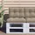 vidaXL Palettenkissen 2-tlg. 120 x 80 x 10 cm schwarz