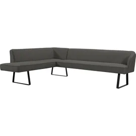 exxpo - sofa fashion Eckbank EXXPO - SOFA FASHION "Americano", grau (grau melange), B:270cm H:83cm T:197cm, Sitzbänke, Eckbank, mit Keder und Metallfüßen, Bezug in verschiedenen Qualitäten