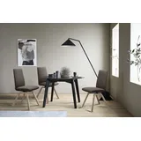 Polsterstuhl STRESSLESS "Laurel", braun (braun batick, eiche natur), B:49cm H:92cm T:59cm, Leder BATICK: BATICK ist ein leicht korrigiertes, durchgefärbtes und genarbtes Möbelleder, bei dem die meisten Unebenheiten und Spuren in der Regel entfernt wurden., Stühle, Polsterstuhl, Low Back, Größe M, mit schräggestellten Beinen in Eiche natur