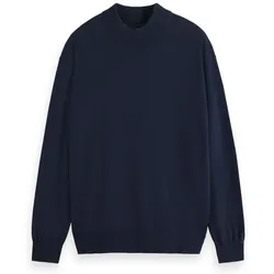 SCOTCH&SODA Herren Pullover - Core, Dropped Shoulder, Pullover, einfarbig Dunkelblau M
