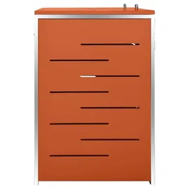 vidaXL Mülltonnenbox 138 x 77,5 x 113 cm edelstahl