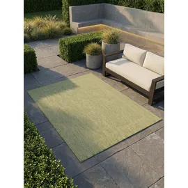 KADIMA DESIGN TEPPICH Outdoor ALSTER in Grün, einfarbig, 80 x 150 cm