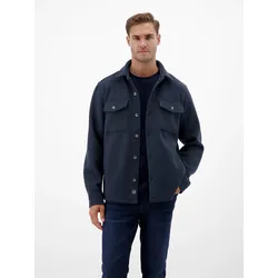 Urban-Style Hemdjacke in Wolloptik - Classic Navy - XL
