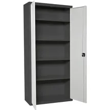 Proregal Stahlschrank 180 x 60 x 40 cm Weiß-Anthrazit