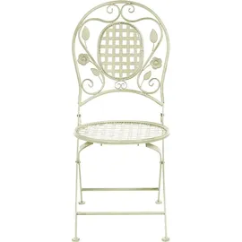 Beliani Bistroset hellgrün Metall 2er Balkon Terrasse Zusammenklappbar Garten romantisch - Grün