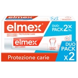 Elmex Zahnpasta Carie-Schutz, Reminiralisiert und schützt die Zähne effektiv vor Karies, Antitikarien-Zahnpasta mit Aminofluorid, 2 x 75 ml