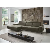 die planbar Ecksofa DIE PLANBAR "PN-EM22041 L-Form", grün (olive), B:335cm H:89cm T:188cm, Sofas, Ecksofa, wahlweise motorisches Canape oder Sitztiefenverstellung