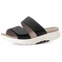 Gabor Damen, Sandaletten, Frauen Sandalen,Strandschuhe,Sommersandalen,bequem,flach,Sommerschuhe,Freizeitschuhe,schwarz (Micro),41 EU / 7.5
