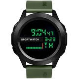 JewelryWe Kinderuhr Silikon Digitaluhr Jungen: Grün Kinder Mädchen Digital Armbanduhr Outdoor Sport Multifunktionale Uhr mit Licht, Wecker, Woche Datum Kalender, Stoppuhr und Silikon Armband