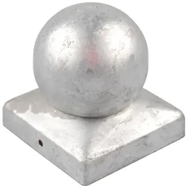 Baumarktplus Pfostenkappe verzinkt 91 mm Kugel Abdeckkappe Für Pfosten 9 x 9 Cm
