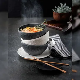 Villeroy & Boch Manufacture Rock Suppen Bol schwarz Ø 12,5 cm 4er Set