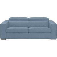 Egoitaliano Schlafsofa »Cabiria«, Sofa inkl. Schlaffunktion, Kopfteile verstellbar, mit Metallfüßen blau
