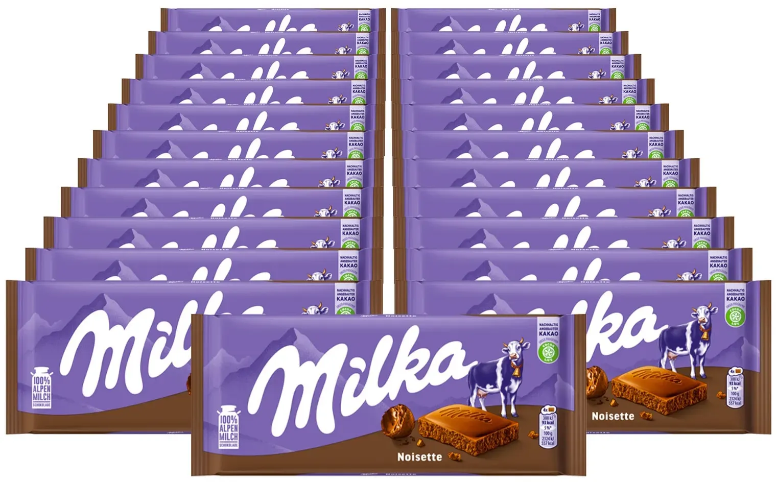 Milka Tafelschokolade Noisette 100 g, 23er Pack