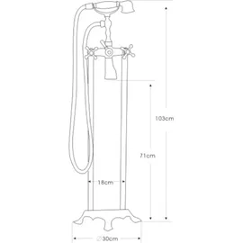 Bernstein Standarmatur freistehend Wannenarmatur rund Armatur 1414