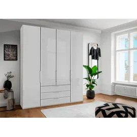 Wiemann "Monaco", weiß (weiß, glas weiß), B:197,4cm H:236cm T:58cm, Floatglas, Holzwerkstoff, Schränke, Drehtürenschrank, mit Glasfront sowie hochwertigen Beschlägen inkl. Dämpfung