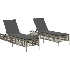 vidaXL Sonnenliege 200 x 58 x 26 cm Grau
