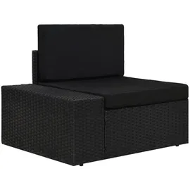 vidaXL 8-tlg. Garten-Lounge-Set Poly Rattan Schwarz