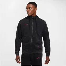 NIKE FC Chelsea London French Terry Ausweich Fußball-Hoodie Herren 010 - black/pink prime XL