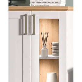 inn.furn Standvitrine Mirano 64 x 88 x 37 cm Weiß