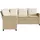 vidaXL L-förmiges Couchsofa mit Kissen Beige Polyrattan