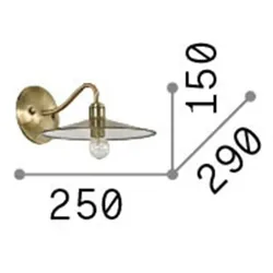 CANTINA AP1, Wandleuchte aus Kupfer, Ideal Lux