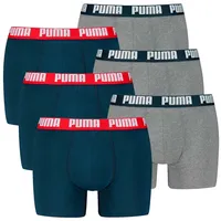 Puma Everyday Basic Boxershorts Blau/Grau XL 6er Pack