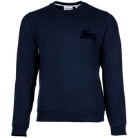 LACOSTE Herren Sweatshirt - Loungewear, Basic, Rundhals, Baumwolle Marine S