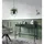 Feldmann-Wohnen Schreibtisch Nova (Metallgestell, 2 Schubladen, klare Kanten, geradliniges Design, 1-St., Riffel-Optik Front, goldfarbene Metallgriffe, ABS-Kanten), 104x50x78cm, Fronten mit ausdrucksstarkem geriffelten Muster schwarz