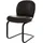 DeLife Freischwinger Nube-Flex Echt-Leder Schwarz Freischwinger flach Schwarz Taschenfederkern,