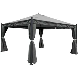 MCW Seitenwand für Pergola Calpe 4 Stück 4 x 4 m Grau