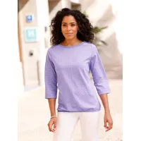 Classic Basics Sieh an! 3/4-Arm-Shirt in lavendel-weiß-bedruckt | Gr.: 48