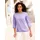 Classic Basics Sieh an! 3/4-Arm-Shirt in lavendel-weiß-bedruckt | Gr.: 48