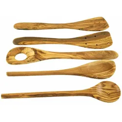 Olivenholz-erleben Kochbesteck-Set, (Set, 5 tlg.) Olivenholz-erleben holzfarben
