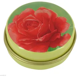 Pillendose rund Blumen Motiv 1 St