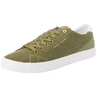 Tommy Hilfiger Herren Canvas Sneaker Low Summer Sneaker, Grün (Mash Green), 43