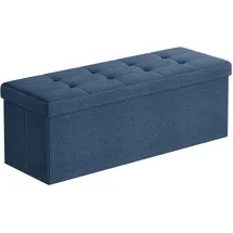 Songmics Sitzbank Truhenbank Mitternachtsblau 110 x 38 x 38 cm