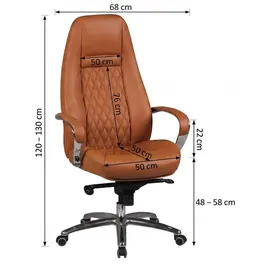 FineBuy Austin Echtleder Caramel