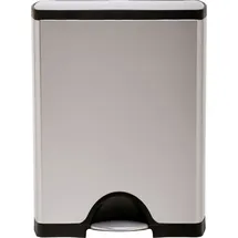 simplehuman Treteimer Doppelfach 46 l Silber