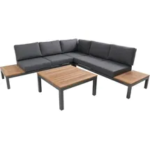MWH Das Original MWH Reno Loungemöbelset Aluminium 4-tlg. - 2 Jahre Gewährleistung - mind. 14 Tage Rückgaberecht - Grau