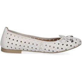 CAPRICE Ballerina Weiß (White Nappa), 40 EU