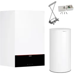 Gastherme Paket Vitodens 200-W, 11 kW, 200 L Vitocell 100-W CVAA, 3,5 Zoll Display, Außentemperaturfühler, Viessmann