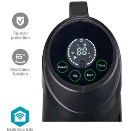 Nedis HTPA21BKW SmartLife Terrassenheizer Wi-Fi 1200 W 2 Wärmeeinstellungen Oszillation Stolperschutz IP24 Schwarz