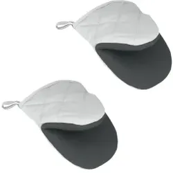 Metaltex Ofenhandschuhe aus Baumwolle, 2-teilig, Hitzeschutzhandschuh für den Einsatz beim Grillen, Backen, Braten und Kochen, 1 Set
